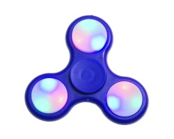 Fidget Spinner háromágú világítós kék műanyag 
